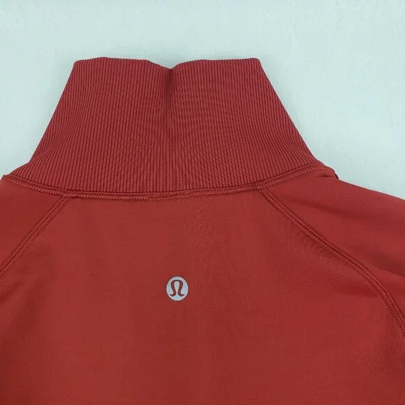 Lululemon Always Alert 1/2 Zip Jacket Womens 6 Magma Orange Red Running Athletic - Picture 13 of 16